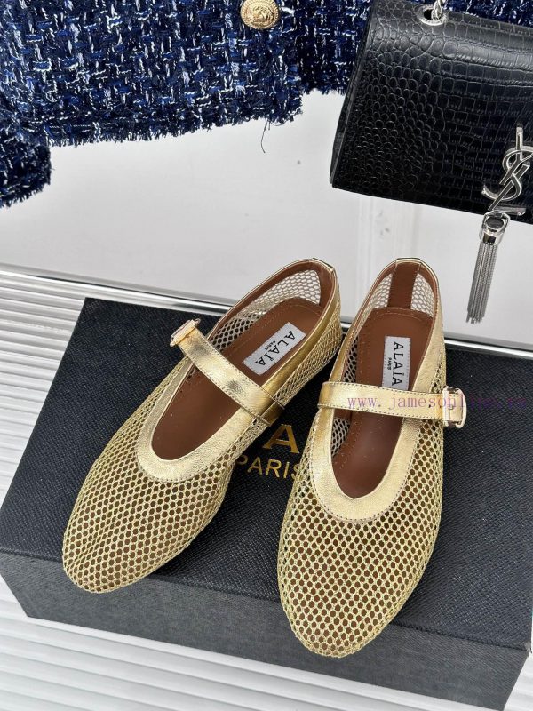 AlAIA | Alaia 23S New Retro ProductMesh Mary Jane shoes ballet shoesFull of girlish style, wy47sk3yy - Image 3