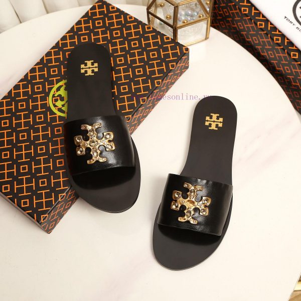 19818-2 Toribechi Flat Dragged Sandals, made of cowhide fabric, available in black, burgundy2b92ghqn - Image 4