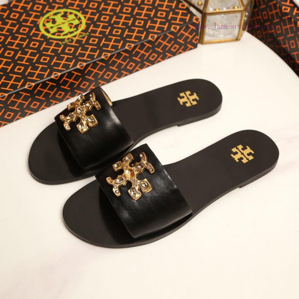 19818-2 Toribechi Flat Dragged Sandals, made of cowhide fabric, available in black, burgundy2b92ghqn - Image 5