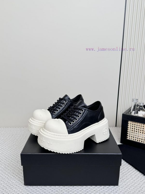 SMFK China-Chic Tide's latest popular cross flower big head thick soled derby shoesVersatileh8z2tc4t - Image 5