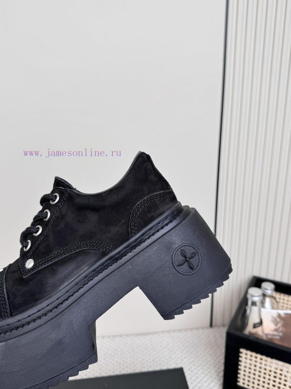 SMFK China-Chic Tide's latest popular cross flower big head thick soled derby shoesVersatile3o1c64r3 - Image 9