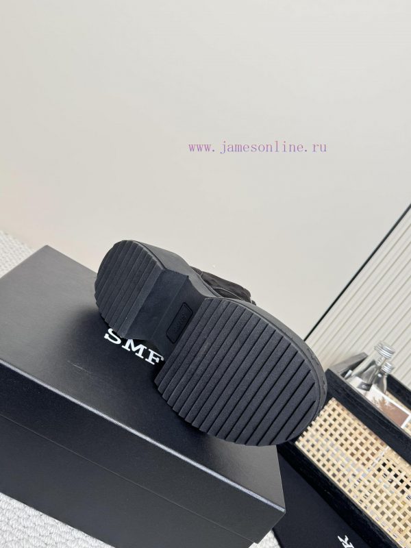 SMFK China-Chic Tide's latest popular cross flower big head thick soled derby shoesVersatile3o1c64r3 - Image 10