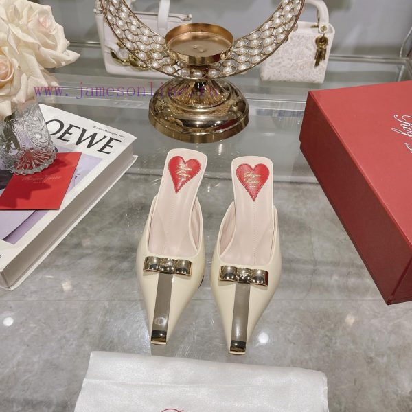 ????????? * 24 Early Spring New Cat Heel Shoes Virgule Diamond Buckle High Heel Rear Loop wiezsq22zr