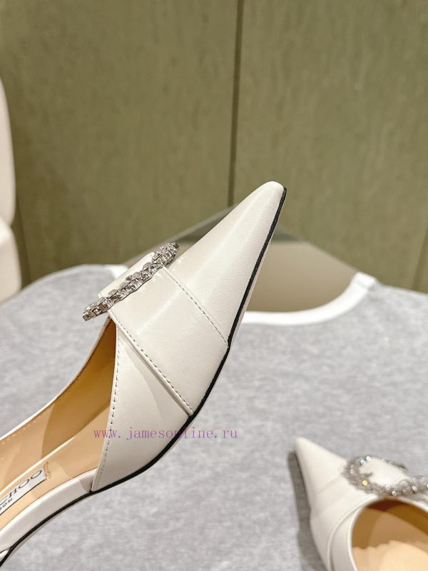 | ²⁰²4 ??  ??Spring/Summer C Diamond Buckle Pointed Jimmy Choo Sheepskin Single Shoes withb63g5dz7 - Image 5