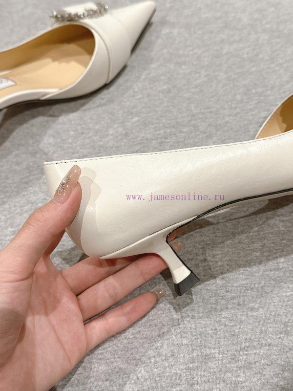 | ²⁰²4 ??  ??Spring/Summer C Diamond Buckle Pointed Jimmy Choo Sheepskin Single Shoes withb63g5dz7 - Image 6