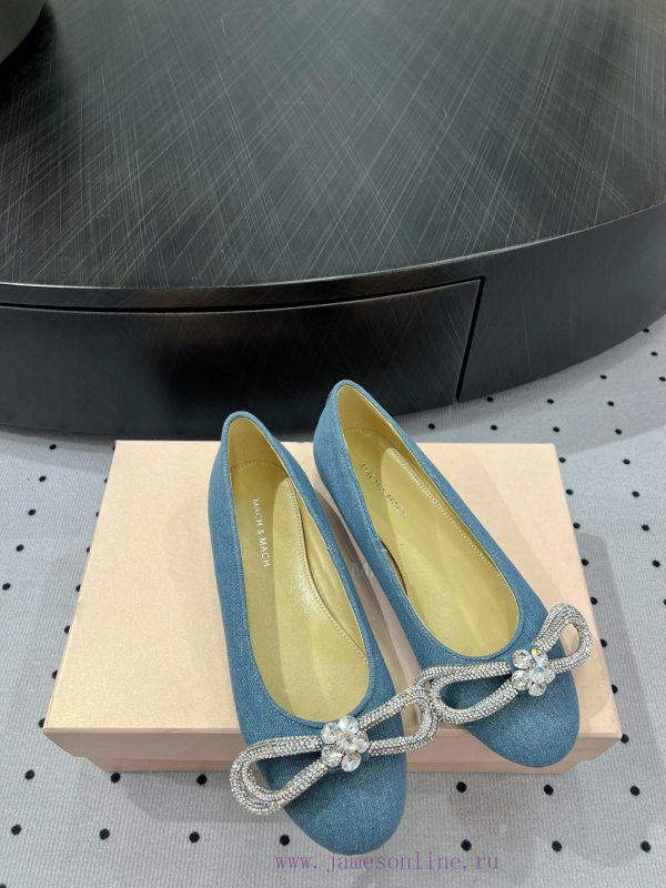 ????&???????? Personalized ballet single shoesFabric denimInner sheepskinLeather soleElegantic8r2yec - Image 3