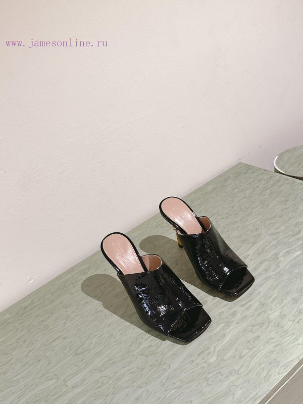 | ²⁰²4 ??  ?? BV Knot series metal heel slippers with high heels~Original version and 8.5 1:k77554iy - Image 8