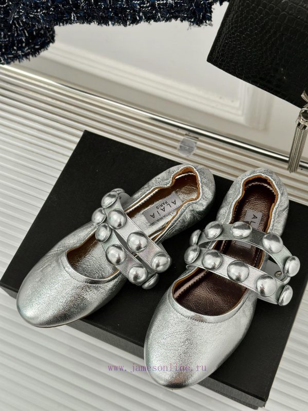 AlAIA | Classic retro pearl Mary Jane shoes from AlAIAFull of girlish style, with both moder621lzpra - Image 3