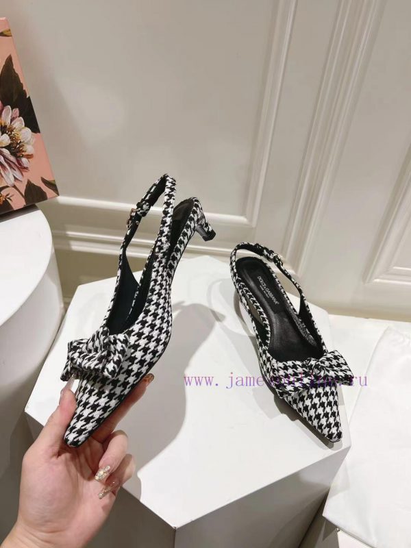 35-42 size genuine leather outsole, small square toe houndstooth fabric, sheepskin lining, tr624wu9f - Image 5