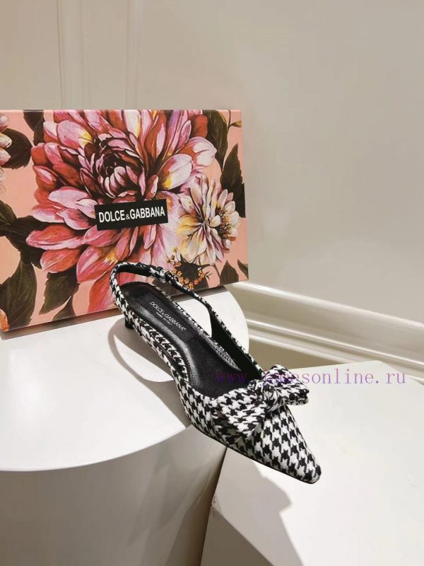 35-42 size genuine leather outsole, small square toe houndstooth fabric, sheepskin lining, tr624wu9f - Image 6