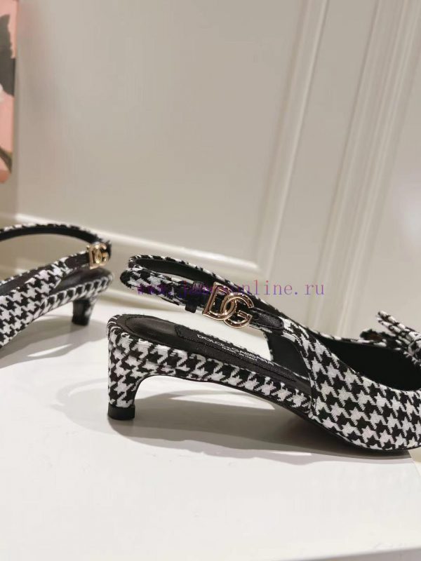 35-42 size genuine leather outsole, small square toe houndstooth fabric, sheepskin lining, tr624wu9f - Image 7