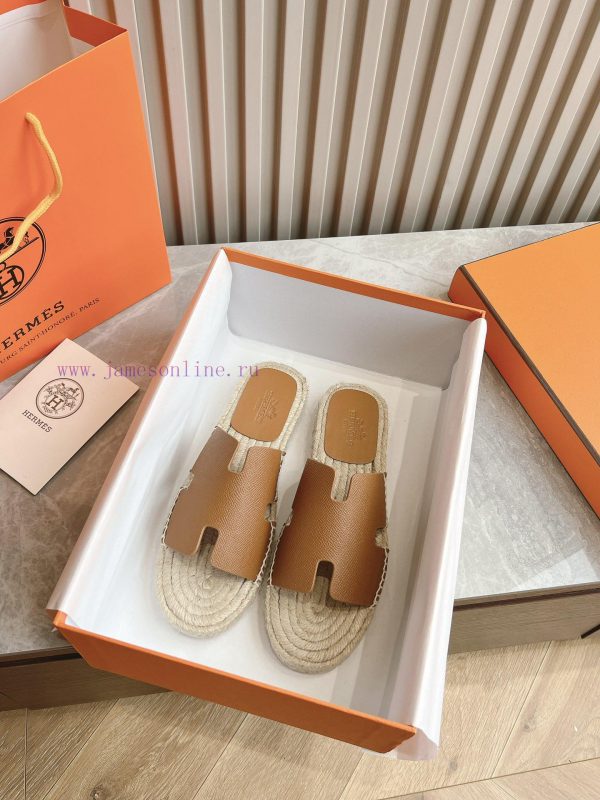 Top tierAima H Home 2024 Antigua Grass Weaving Slippers - Made of genuine leather with a larwavg9wy1