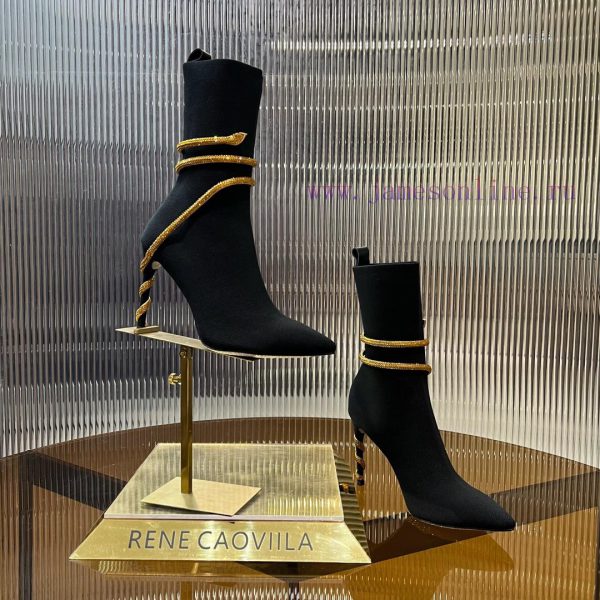 R ᴇɴᴇ C ᴀᴏᴠ ɪʟʟᴀ | 2024 snake shaped autumn and winter bestseller CLEO sock boots high heels4s1g83sj - Image 7