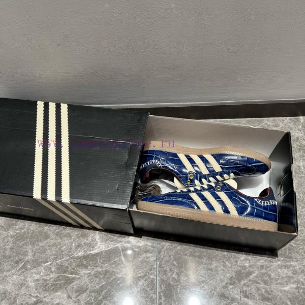 Wales Bonner x adidas originals Samba "Collegiate Navy Night Red" navy blue with crocodile e4nvsf0s1