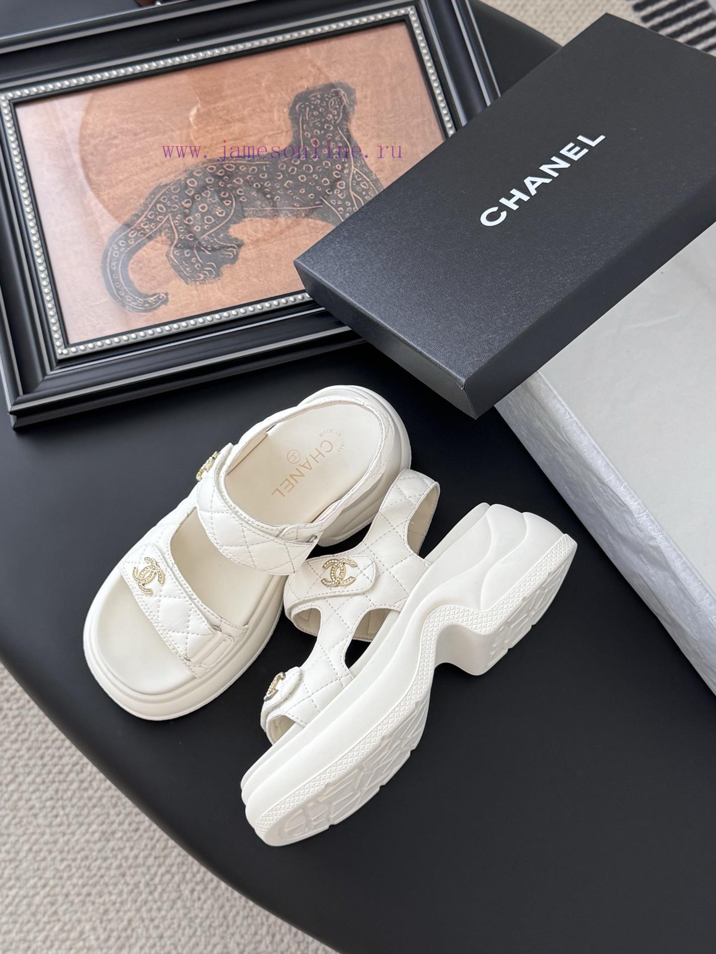 λεοπαρ παντοφλες | Chanel 25 New Velcro Sandals LayoutTop Tier Matching GoodsI Have All The Colors At HomeImported 8l71royh | δερματινα μποτακια με τακουνι σκρουτζ - Image 5