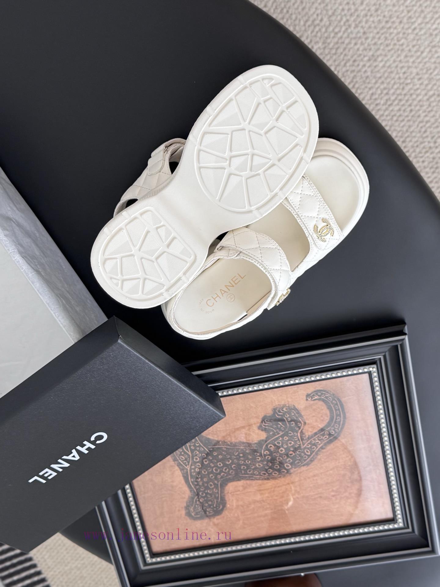 λεοπαρ παντοφλες | Chanel 25 New Velcro Sandals LayoutTop Tier Matching GoodsI Have All The Colors At HomeImported 8l71royh | δερματινα μποτακια με τακουνι σκρουτζ - Image 6