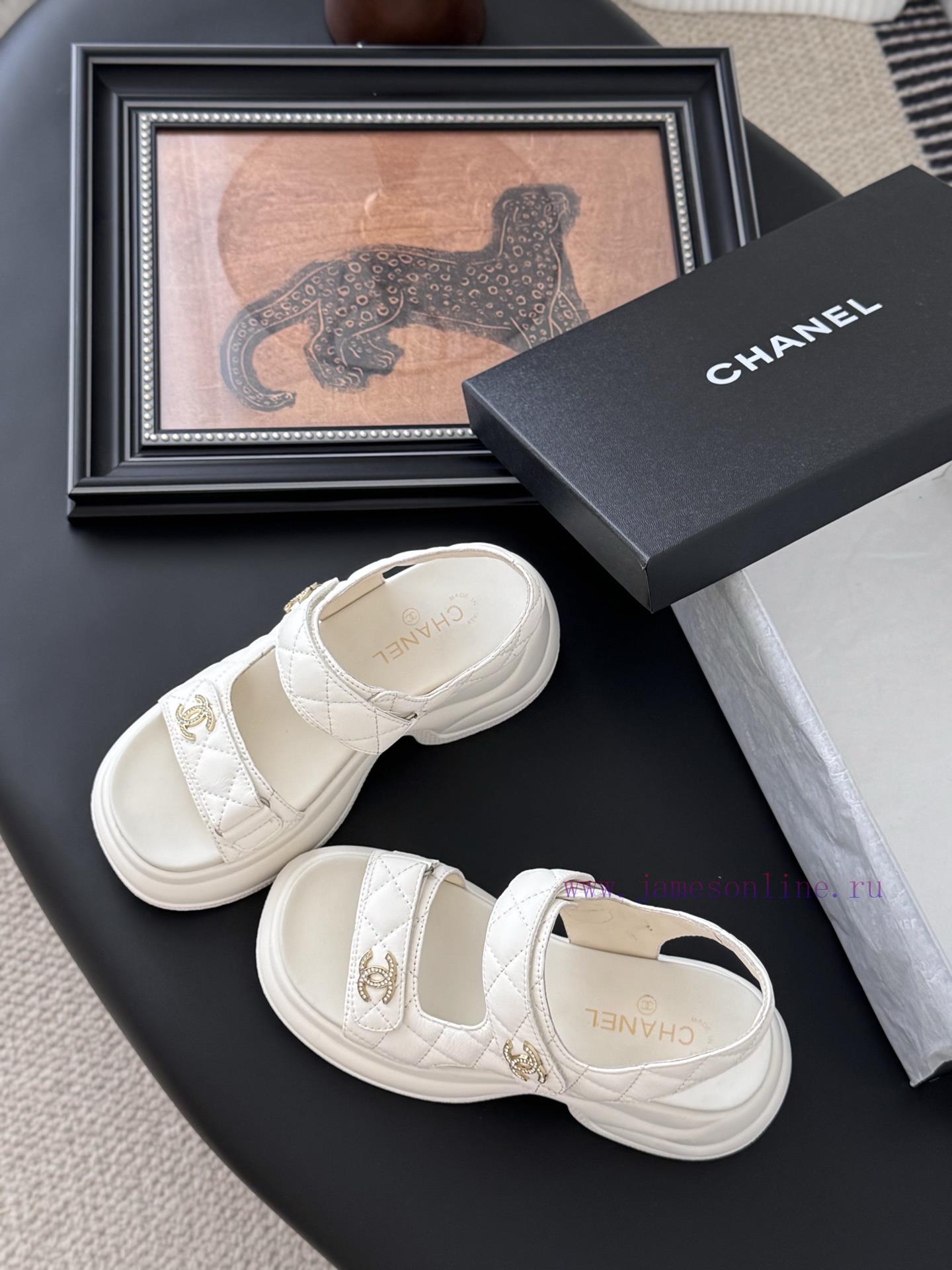 λεοπαρ παντοφλες | Chanel 25 New Velcro Sandals LayoutTop Tier Matching GoodsI Have All The Colors At HomeImported 8l71royh | δερματινα μποτακια με τακουνι σκρουτζ - Image 7