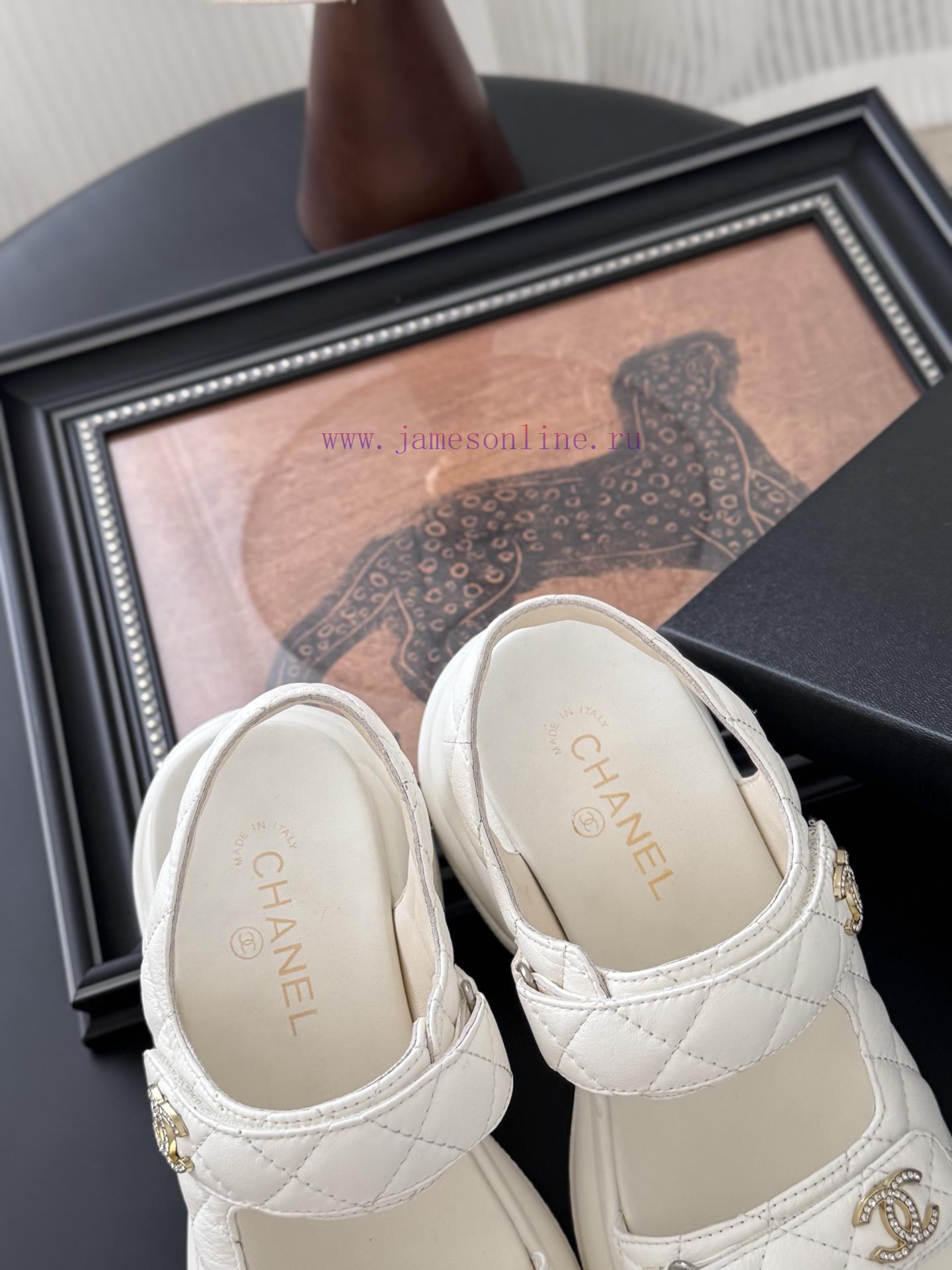 λεοπαρ παντοφλες | Chanel 25 New Velcro Sandals LayoutTop Tier Matching GoodsI Have All The Colors At HomeImported 8l71royh | δερματινα μποτακια με τακουνι σκρουτζ - Image 8