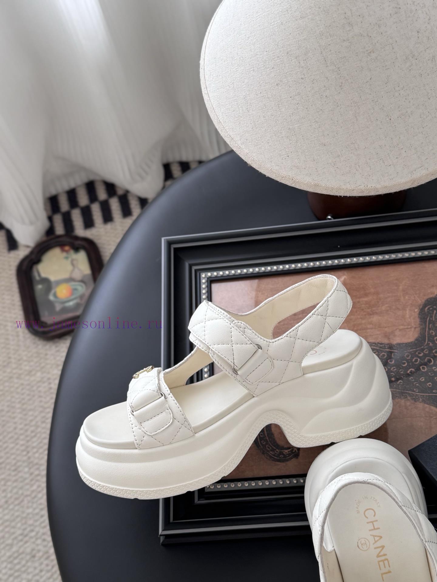 λεοπαρ παντοφλες | Chanel 25 New Velcro Sandals LayoutTop Tier Matching GoodsI Have All The Colors At HomeImported 8l71royh | δερματινα μποτακια με τακουνι σκρουτζ - Image 9